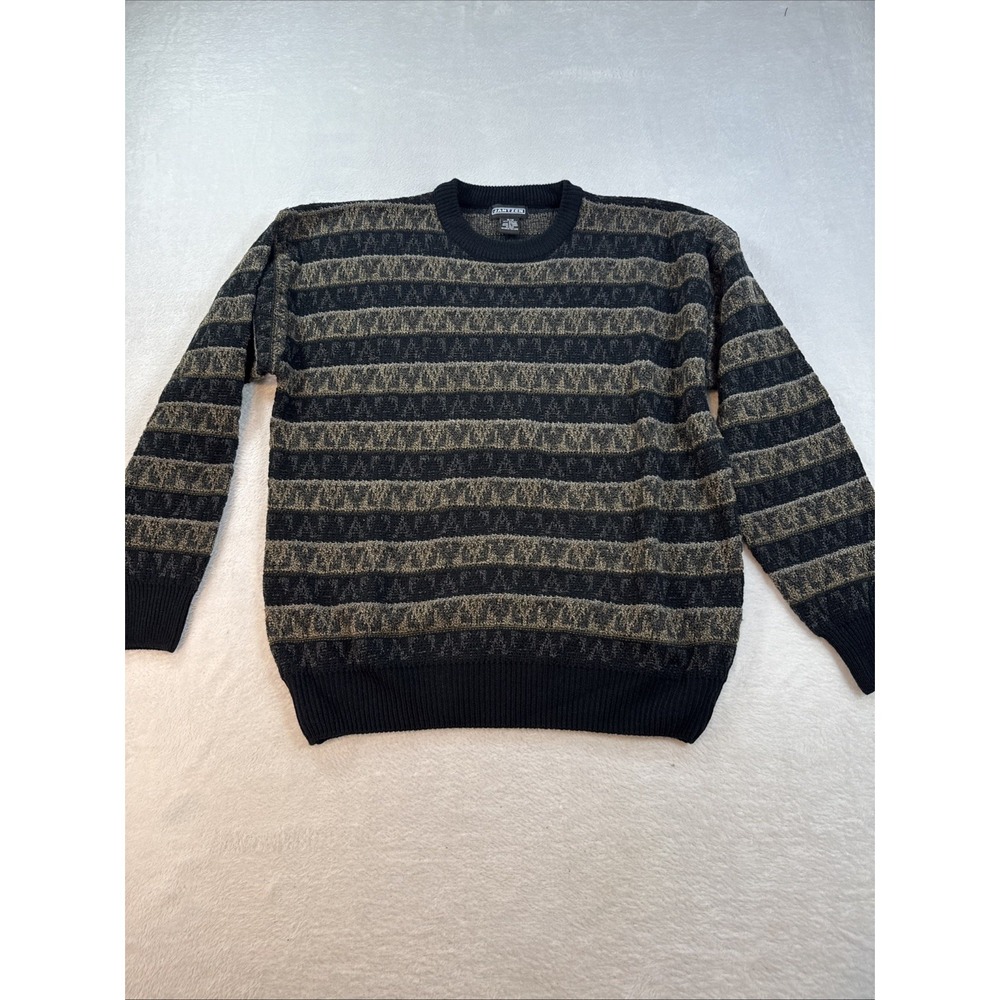 Jantzen Mens Med Vintage‎ Textured Geometric Knit Sweater Cosby Grandpa